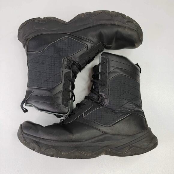 Under Armour Boots Stellar Tactical Men\'s US 11 Black Leather Side-Zip Military main image 2